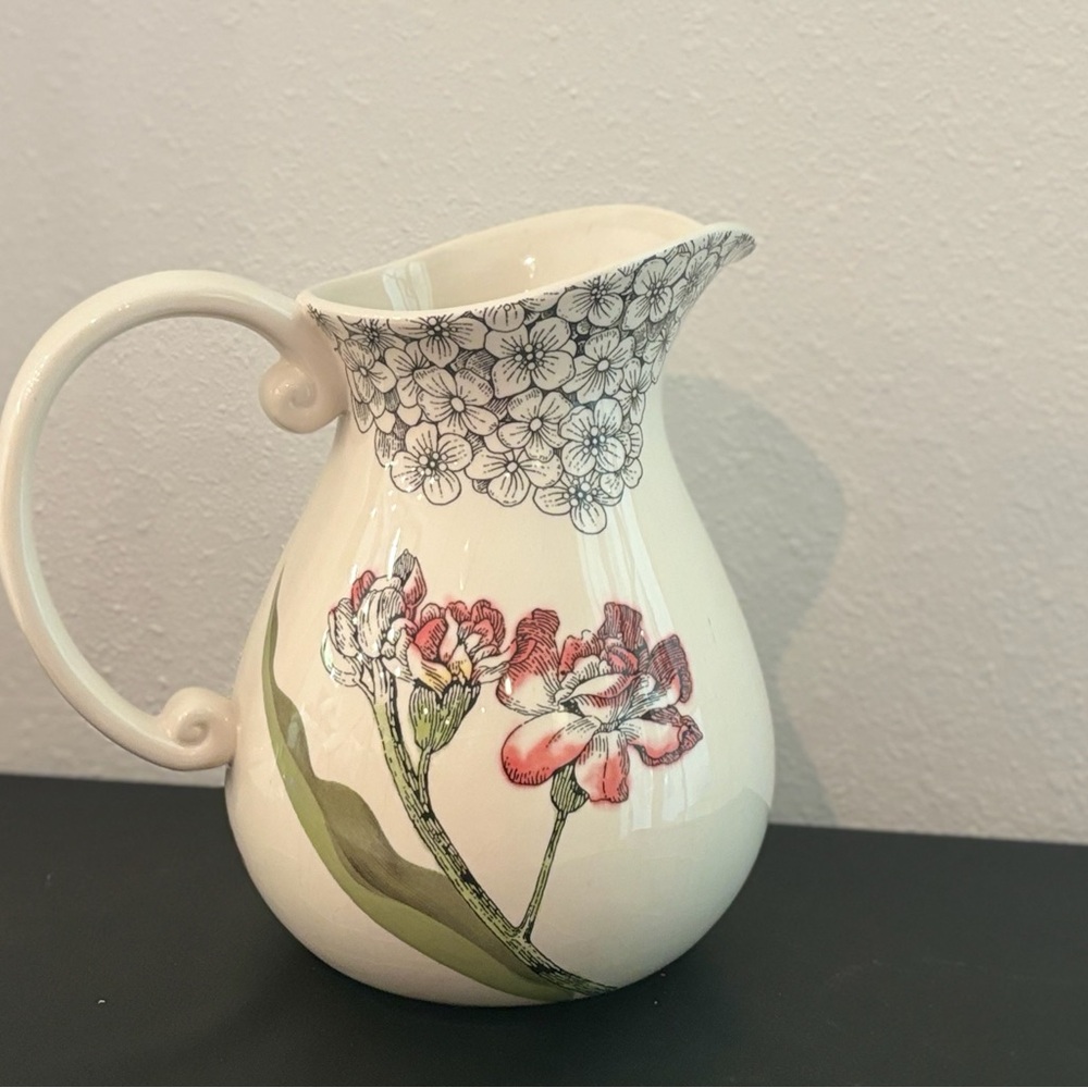 Floral Ceramic Pitcher